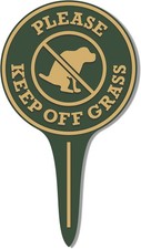   Please Keep Off Grass  No Dog Poop Yard Sign for Lawn/Garden, 9.5 x 5.25 inc...