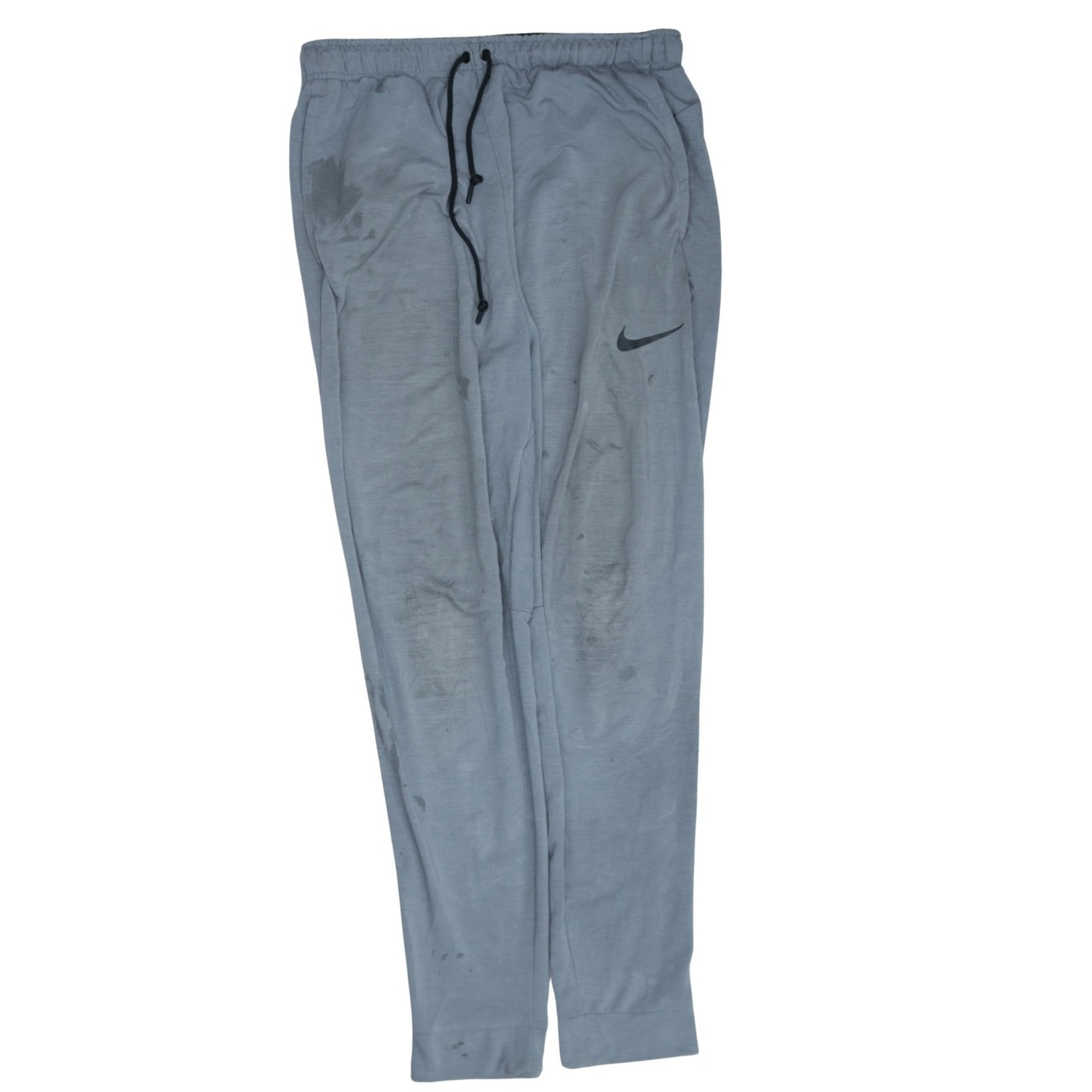 Nike Mens Joggers Grey Dri Fit Elastic Waist Tapered Leg Run Training Pants M