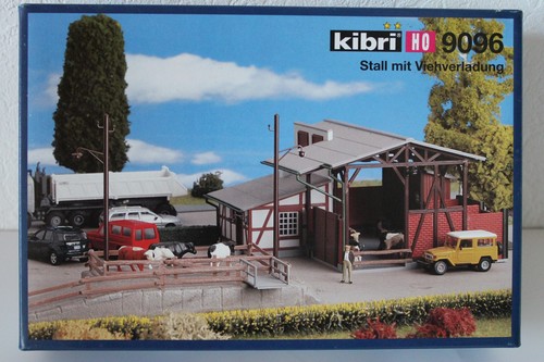 Kibri HO 9096 establo con kit de carga de ganado nuevo embalaje original | Zustand: Neu