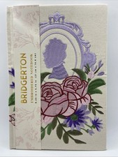 Netflix Bridgerton Cream Colored Floral Embroidered Notebook Journal New
