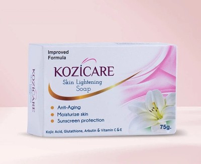 Kozicare Hautaufhellende Seife mit Kojisäure & Glutathion, 75 g, kostenloser ...