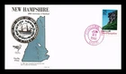 US COVER GAMM CACHET FIRST DAY OF ISSUE NEW HAMPSHIRE STATEHOOD 1788-1988