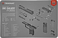 TekMat Sig Sauer P365 Gun Cleaning Mat, Black