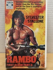 VHS: Rambo First Blood Part 2 II: Slyvestor Stallone: Thorn EMI HBO Clamshell