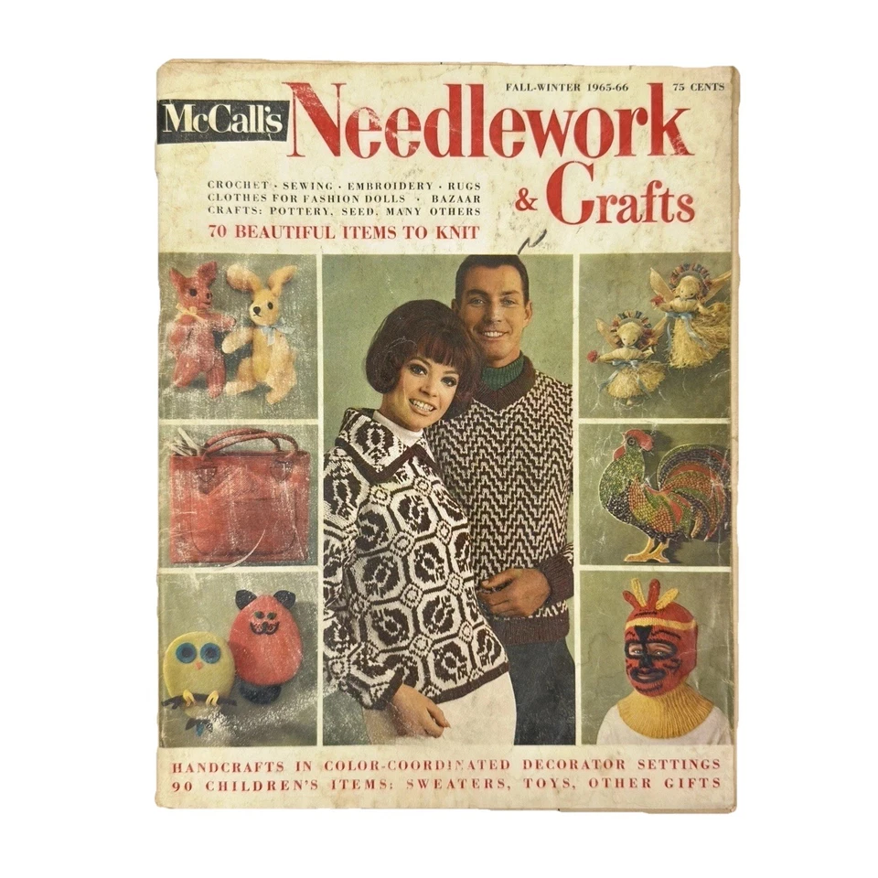 Vtg MCCALLS NEEDLEWORK & CRAFTS MAGAZINES 1965-1967 Lot Of 4 10"W x 13"L - Image 3 of 4