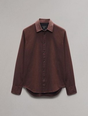 Rag & Bone - Men - Shirt - Tomlin - S - Maroon - Designer - Brand New w/ Tags