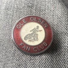 Ole Olsen World Speedway Champion fan club badge Denmark maker W. Reeves