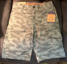 Weatherproof Vintage Heritage Performance Boys Shorts Size 10 Camo Cargo New