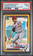 2021 Bowman Chrome Andrew Painter Gold Refractor 43/50 PSA 9 Phillies