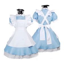 Damen Alice im Wunderland Kostüm Maid Zimmermädchen Kleid Cosplay Karneval Party