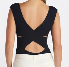 NWOT LUSH XXL Bodysuit Meadow Cross Back Black 132507