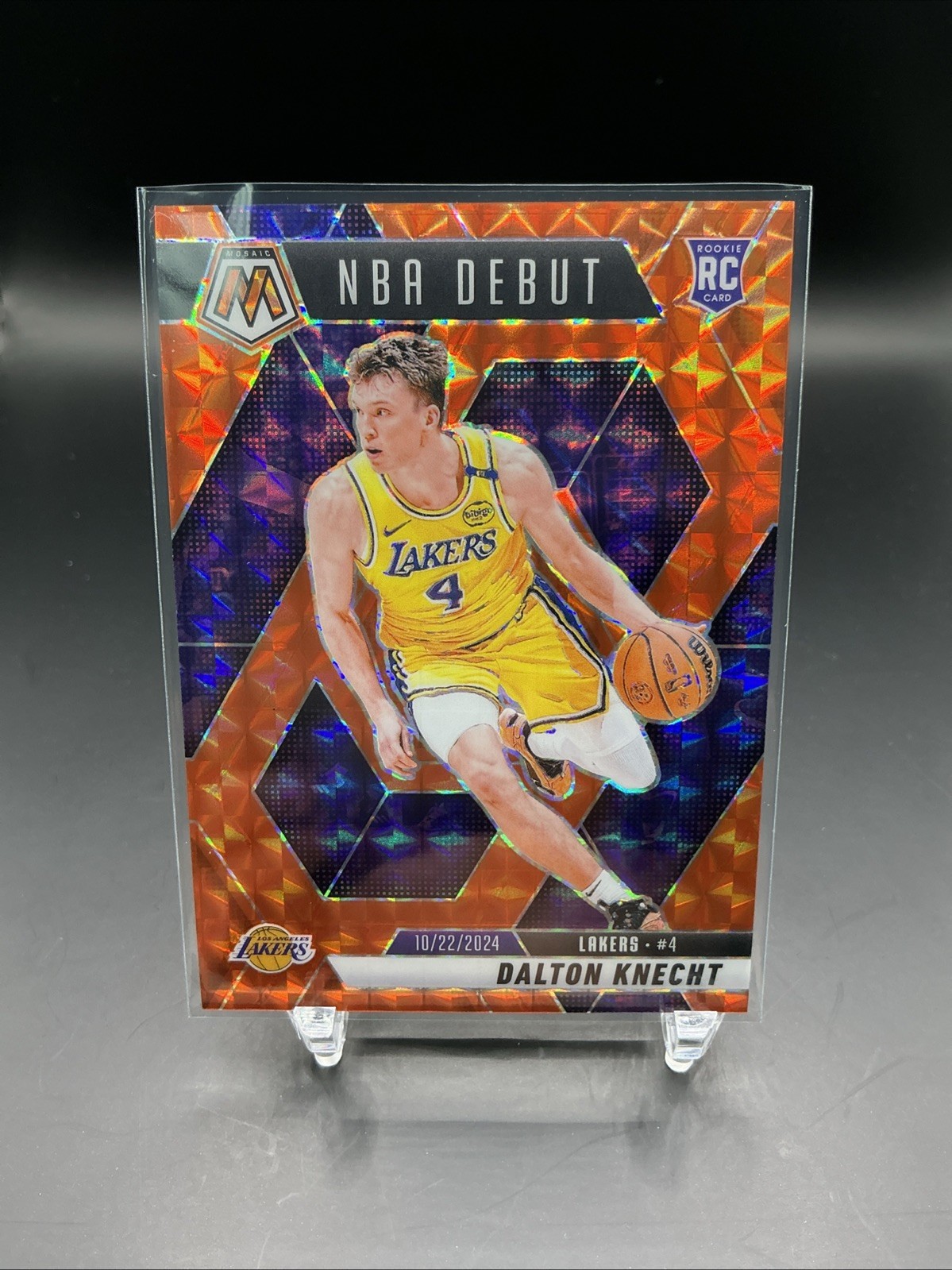 Dalton Knecht 2024-25 Panini Mosaic NBA Debut Orange Mosaic Prizm /249 RC