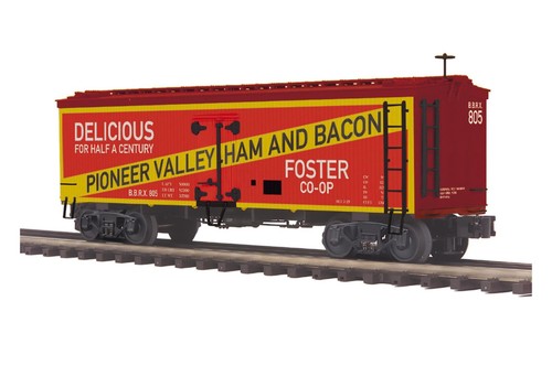 MTH 20-94621 Pioneer Valley Jamón y Tocino Escala O Premier 36’ Frigorífico Lado de Madera  | Condition: New