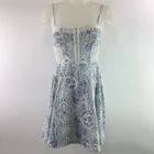 New Aeropostale Dress Womens Small Paisley Print Strapless Sundress Crochet Lace
