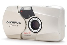  NEAR MINT  Olympus mju  II Silver Point  Shoot 35mm Film Camera From JAPAN
