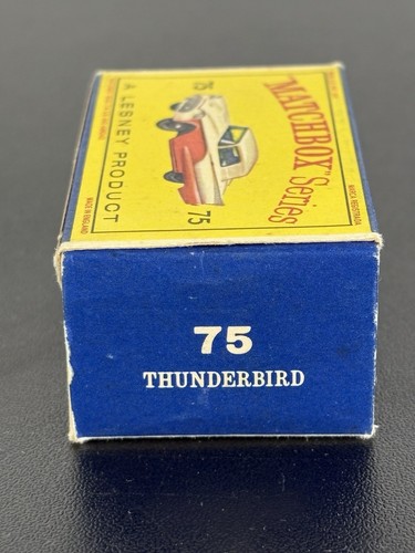 Matchbox No. 75A Ford Thunderbird - BRAND NEW - rare mid- blue base SPW - D box - Picture 13 of 16