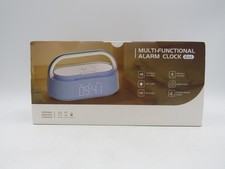Bluetooth Speaker with Wireless Charger Adjustable LED Night Light Blue NEW