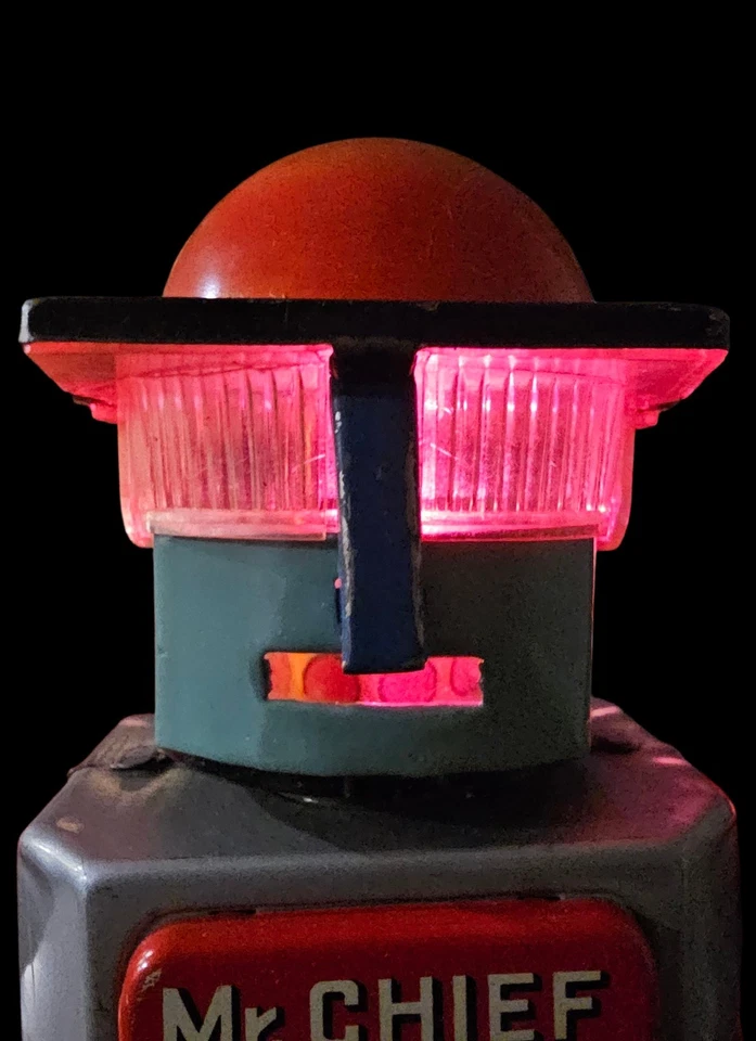 Robot ahumado Yoshiya Mr. Chief años 60 juguete robot de hojalata *FUNCIONA* Foto 2 de 4