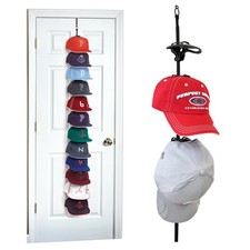 Cap Rack System 36 – Baseball Cap Organizer (12 clips hold up to 36 caps,Black)