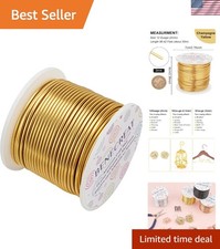 Rust-Free 12 Gauge Aluminum Craft Wire - Light Gold, 100FT for Floristry  DIY