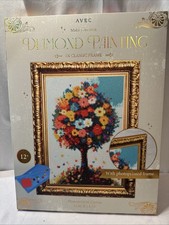 Avec Diamond Painting Kit for Adults Flowered Tree  With Frame 12x16