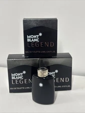 Lot Of (3) Mont Blanc Legend Men Cologne Mini Splash .15 oz 4.5 ml New In Box