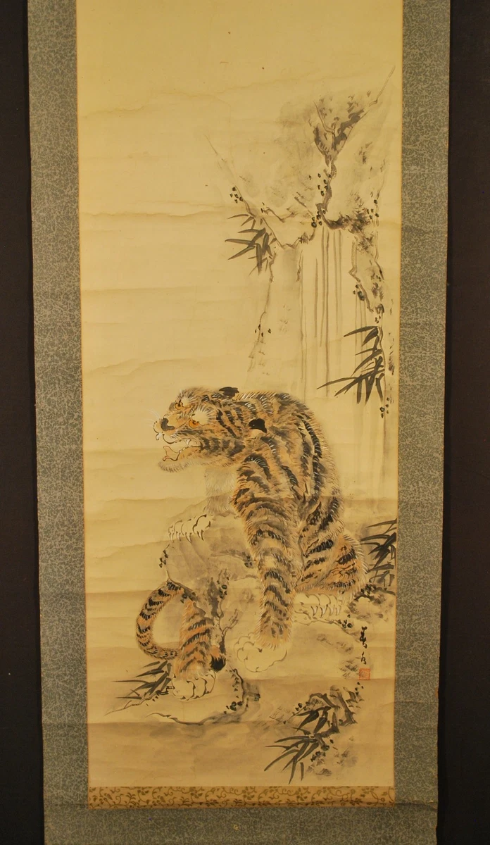 古董原始1800-1849 年日本画作、画卷| eBay