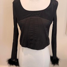 Black Sheer Corset Top