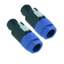 2 x Speakon 4 Pole Loudspeaker Plug Male Connector