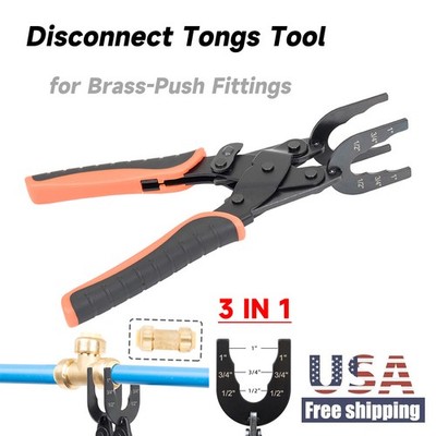 Disconnect Tong Tool for Push to Connect 1/2'' 3/4'' 1'' Fittings Removal Pliers