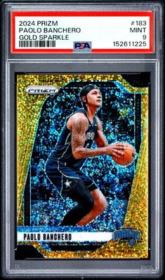 2024 Panini Prizm #183 Paolo Banchero Gold Sparkle PSA 9