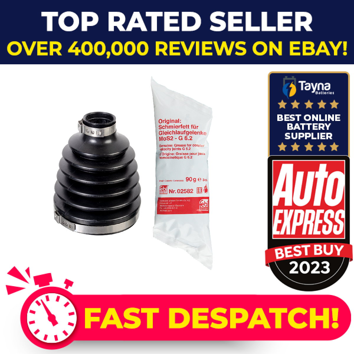 CV Joint Boot fits DACIA DUSTER 1.3 Front Outer 2019 on C.V. Driveshaft Gaiter