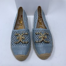 Sam Edelman Womens 6.5M Blue Embellished Khiara Espadrille Loafer NEW