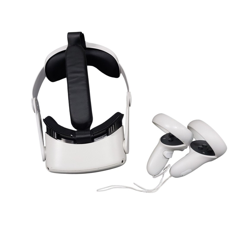Meta Quest 2 All-In-One VR Headset White With Upgraded Headstrap
