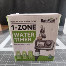 Rainpoint 1-Zone Water Timer ITV105 Water/Rustproof Rain Delay Watering