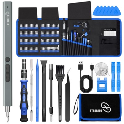 Electric Screwdriver, 144-in-1 Precision Screwdriver Set, 120 Magnetic Bits,