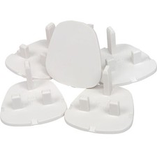 QTY 5x UK Plug Plastic Safety Covers For Electrical Sockets Pets Baby Child