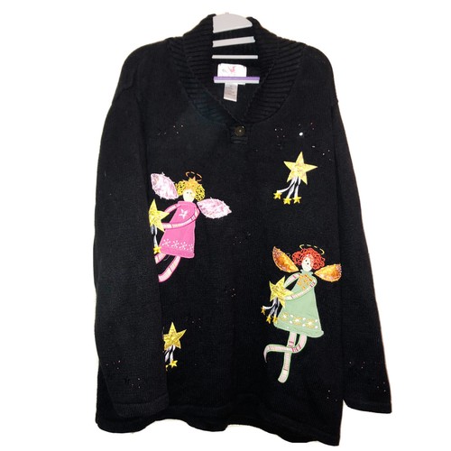 Quacker Factory Christmas Angel Sweater 