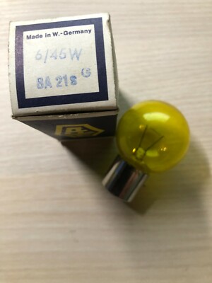Lot De 2 Ampoules 6V 45W BA21s Jaune PERLUX - Pour Anciens Véhicules - Neuves