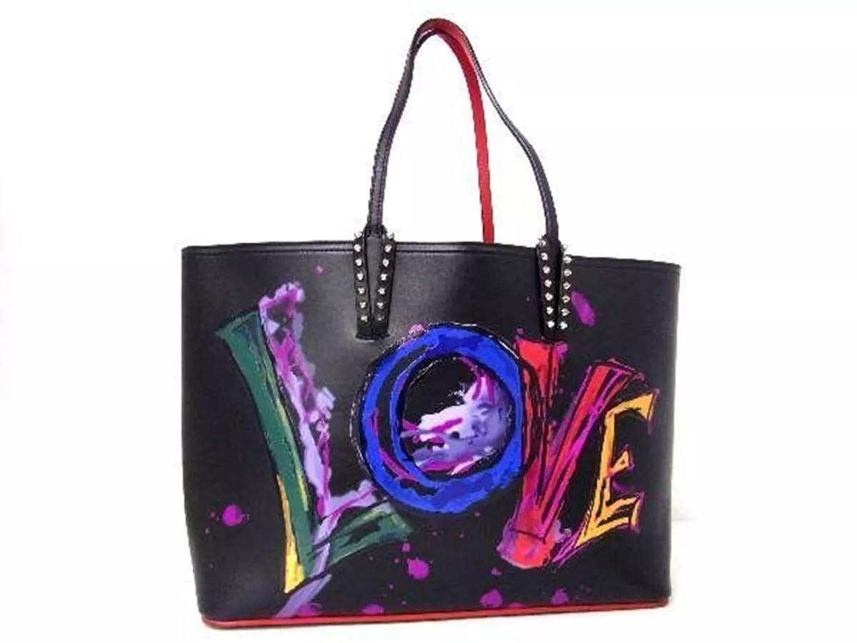 Christian Louboutin Tote Bag CABATA LOVE Collection Black from JP Very Rare  Auth