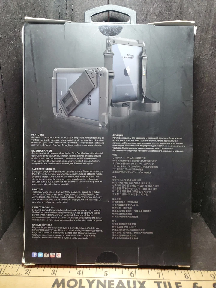 LifeProof Hand + Shoulder Strap for iPad Air Case Water Proof Shock Proof Black - Image 2 of 2