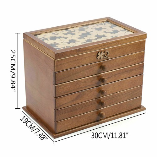 Joyero de Madera Grande 6 Capas Joyero Organizador Joyero - Imagen 6 de 11