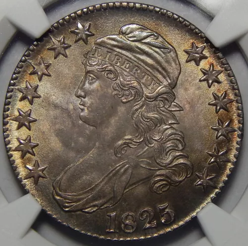 1825 NGC MS65 CAPPED BUST HALF DOLLAR