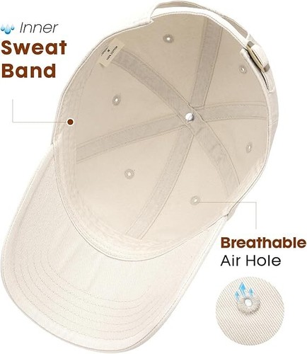 Vintage Washed Cotton Baseball Cap, Unisex Adjustable Dad Hat, Soft Unstructured - Picture 7 of 7