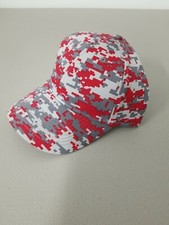Augusta 6209 Youth Digi Camo Cotton Twill Baseball Cap - New, Red