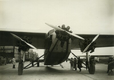 Frankreich Bourget Fokker Passagierflugzeug 500PS Motoren Luftfahrt Foto Rolle 1930#1