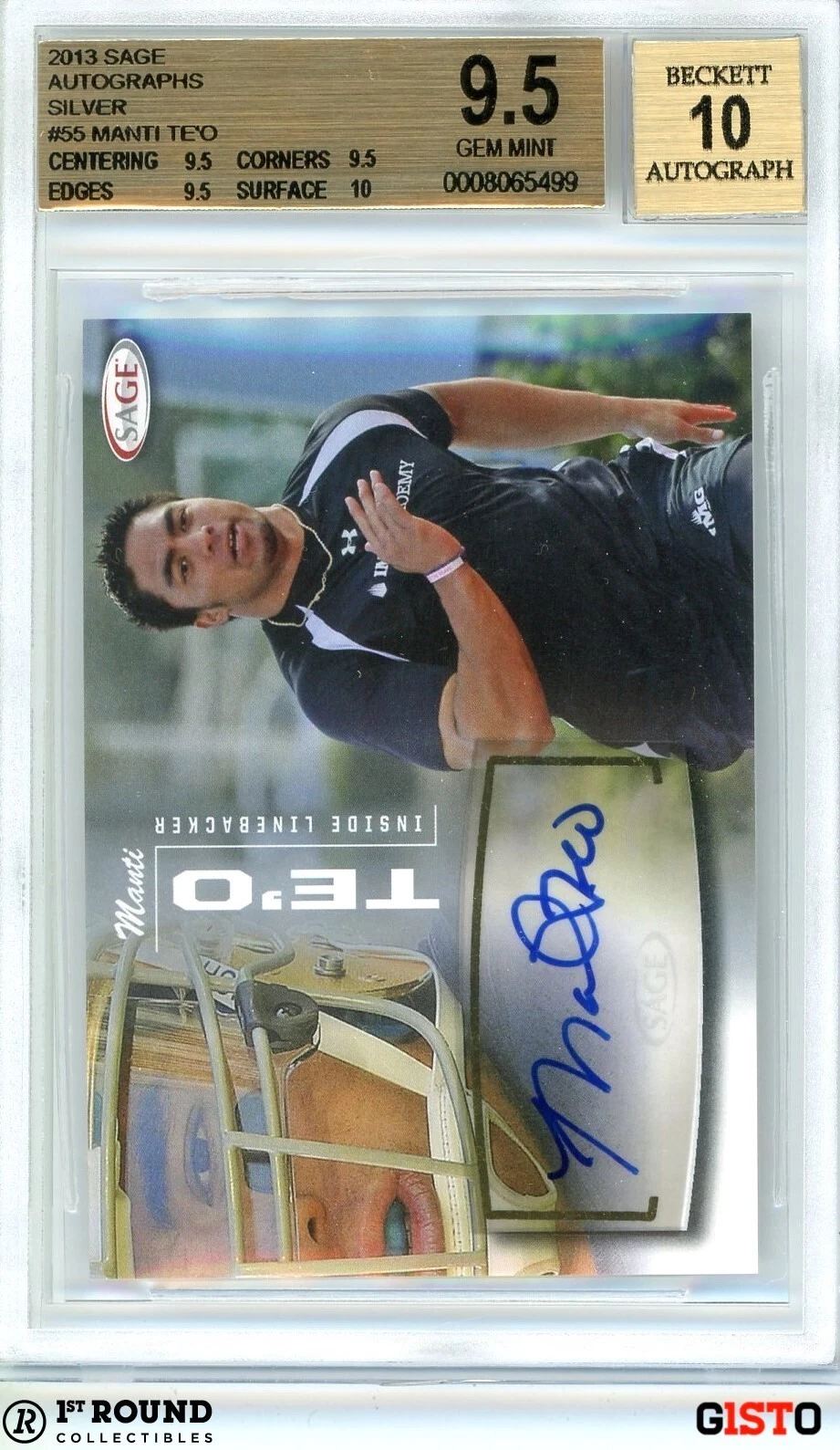 Manti Te'o SA-GE Autographs #55 Silver