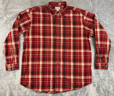Carhartt Men's 2XL XXL Shirt Long Sleeve Button Down Shirt Red Plaid 100084