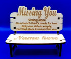 Missing You In loving memory gift grave marker memorial bench keepsake 
