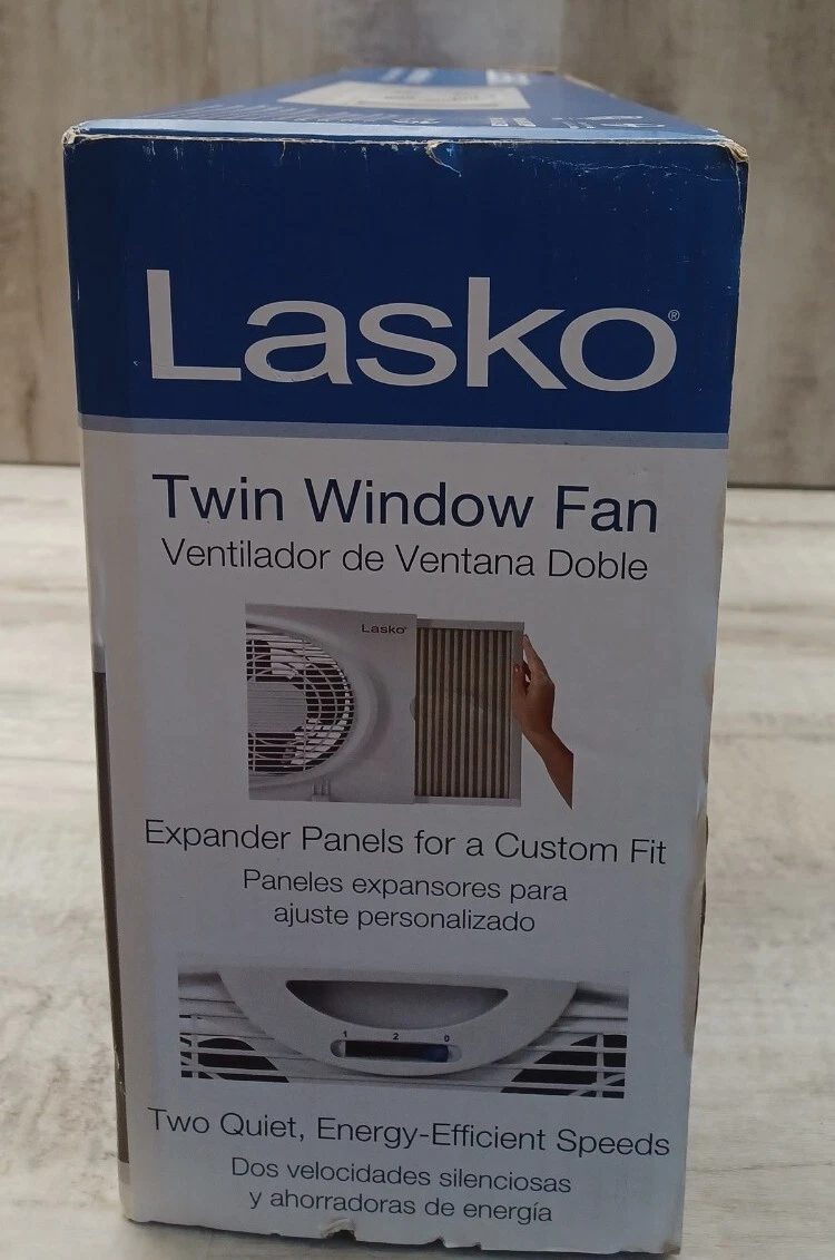 Lasko 7u0026#034; 2-Speed Reversible Twin Window Fan For Intake Or Exhaust  White W07350 | eBay